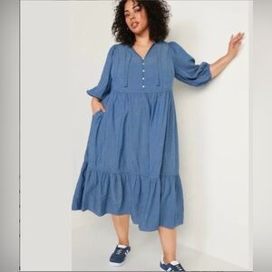 Beautiful Boho light blue cotton dress
